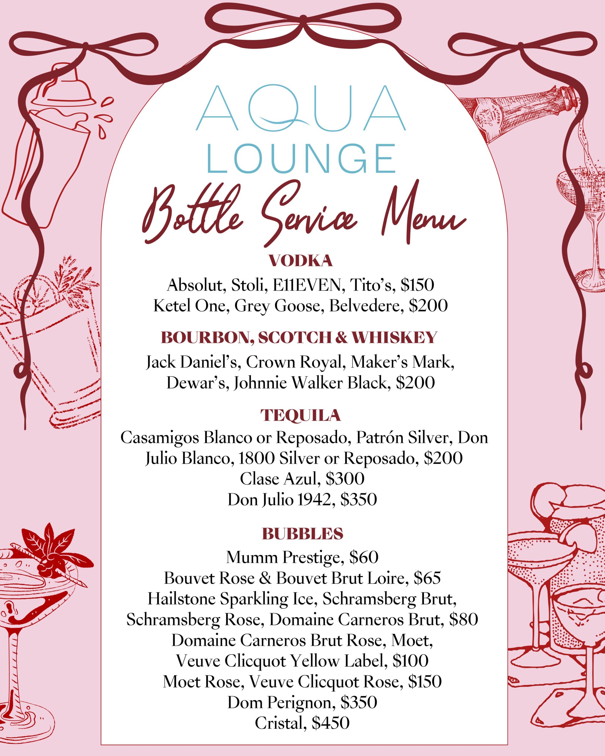 Aqua 3-Course Summer Menu