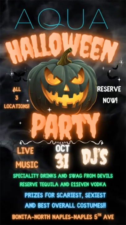 Halloween Party at Aqua